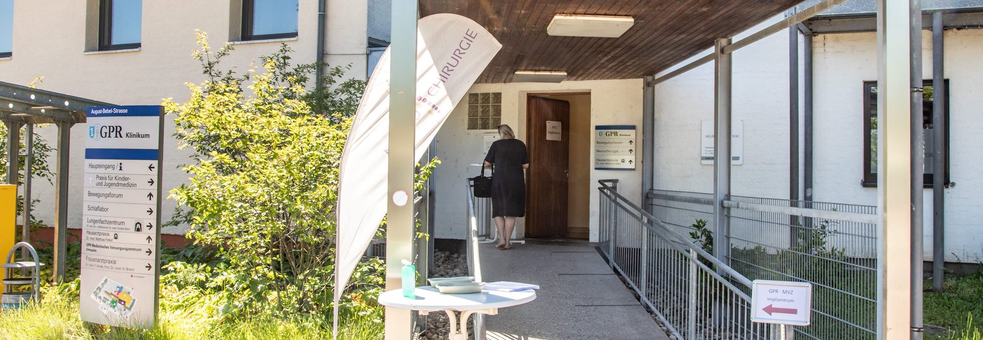 Eingang Impfzentrum