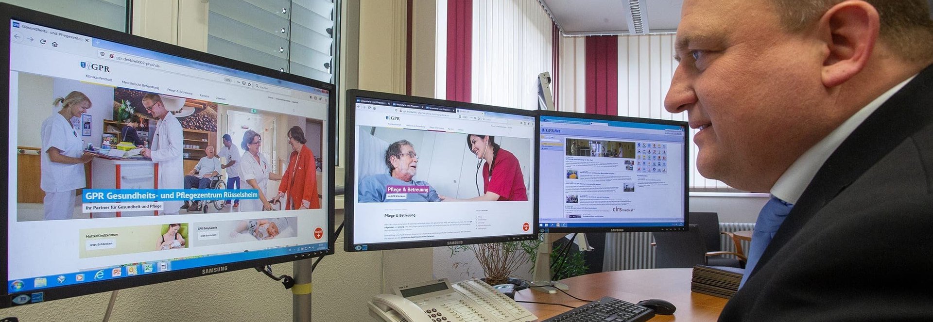 GPR Geschäftsführer Achim Neyer am Monitor