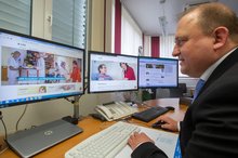 GPR Geschäftsführer Achim Neyer am Monitor